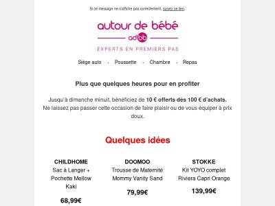 Pour la fête des mères : 10€ offerts dès 100€ d’achats