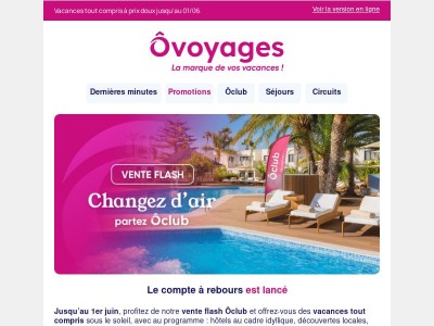 ⏳ Vente Flash Ôclub : plus que 48h !