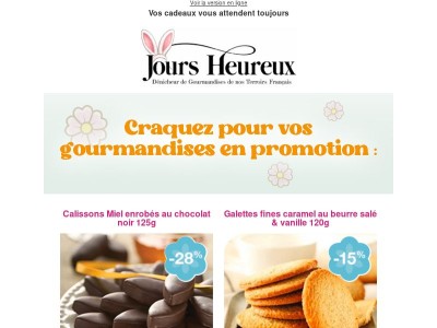 Vos gourmandises en promo 🍪
