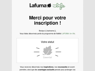 Bienvenue dans le programme LAFUMA for life 🌿