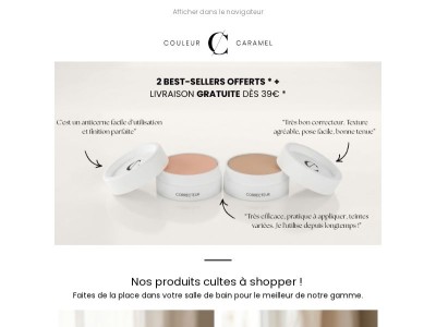  2 best-sellers offerts+ livraison gratuite dès 39€