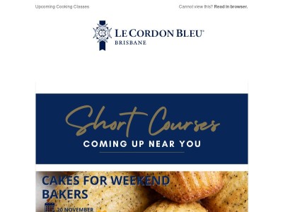 Don't miss Brisbane's upcoming Le Cordon Bleu short courses
