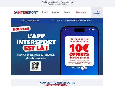 Et si vous profitiez de vos 10€ offerts en téléchargeant l'app {{ firstname }} ?