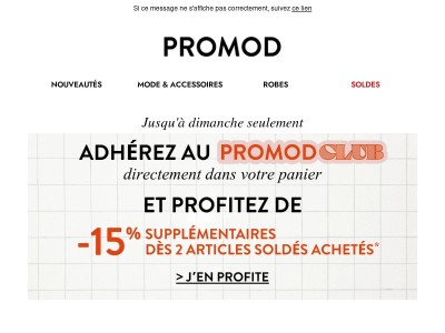 📣 SOLDES | -15% supp dès 2 articles !