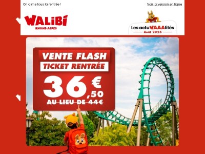 🚨 Vente flash ouverte : votre ticket à 36,50€