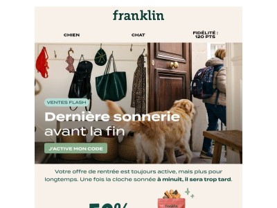 Dernière sonnerie : -50% + CADEAU 🔔