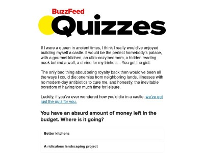 What would kill you if you were royalty?