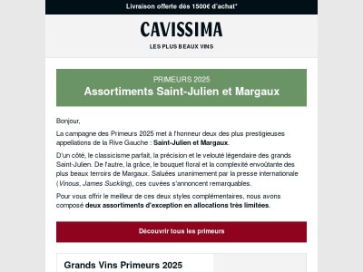 🍷 Primeurs 2025 : La perfection de Saint-Julien et Margaux