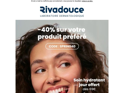 Offre flash : -40% sur le soin de votre choix ❤️