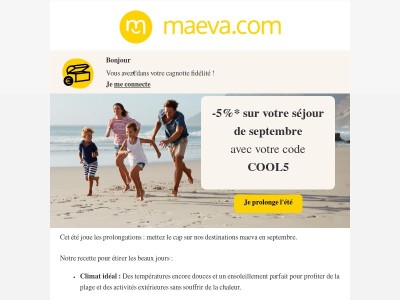 -5%* pour prolonger votre été !