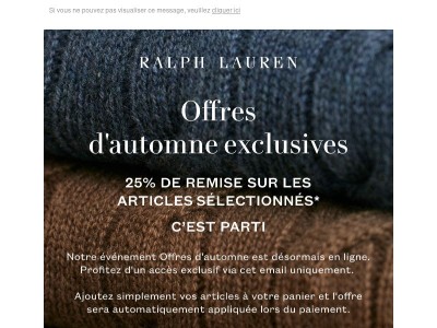 Nous vous invitons à découvrir nos offres d’automne