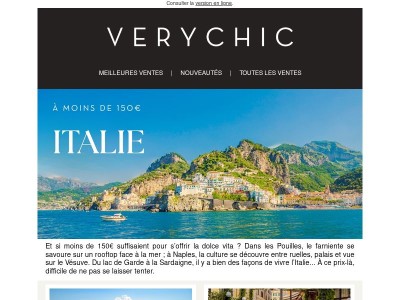 ✨ Moins de 150€ pour s’offrir la dolce vita ?