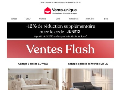{{ lastname }}, découvrez les ventes flash de la semaine