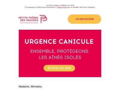 ⚠️ Urgence canicule : protégeons nos aînés
