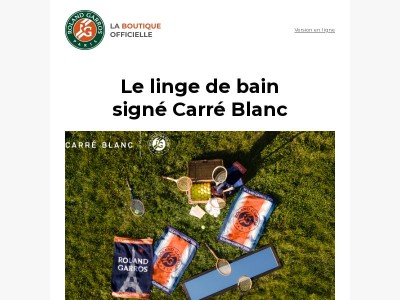 La collection exclusive de linge de bain Carré Blanc x Roland-Garros