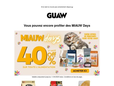 Vous pouvez encore profiter de -40% sur le 2e article 💛