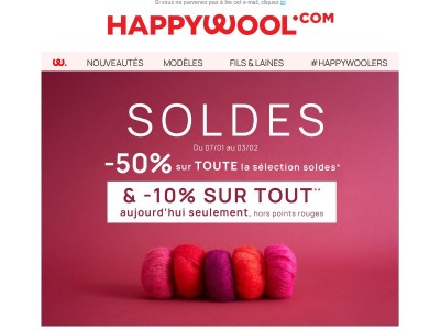 AUJOURD'HUI SEULEMENT -10% sur TOUT