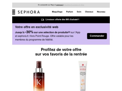 Jusqu'à -30% sur une sélection de produits ✨