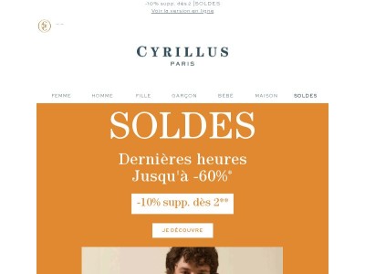 DERNIÈRES HEURES | Jusqu'à -60%* ! 💥