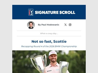 Signature Scroll: Player of Year debate rages on as Wyndham Clark wins BMW Championship