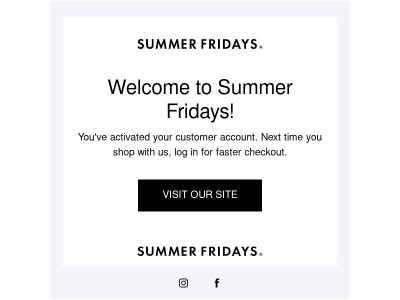 Customer account confirmation
