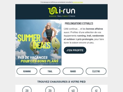 Les prolongations estivales sont lancées chez i-Run ☀️