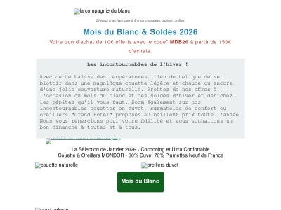 Mois du Blanc ❄️,  votre bon 🎁​