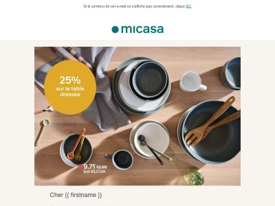 ⚡25% sur tout pour une table dressée