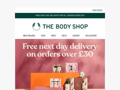Surprise! Free Next Day Delivery for a limited time