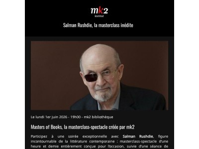 Salman Rushdie, la masterclass inédite 📚