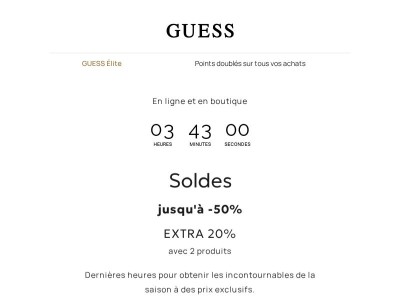 Votre -20% extra sur les soldes va expirer dans quelques heures!