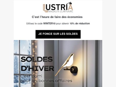 Soldes d’hiver : -10% dès aujourd’hui