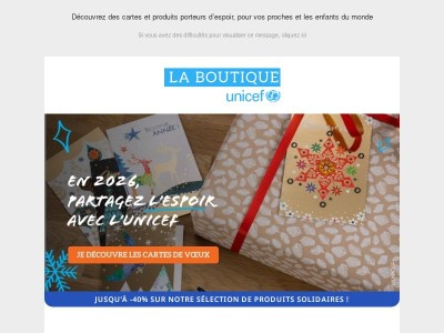 Pour bien commencer 2026, partagez vos vœux avec les cartes de l’UNICEF