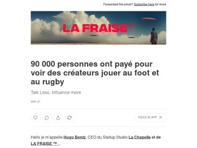 90 000 personnes ont payé pour voir des créateurs jouer au foot et au rugby