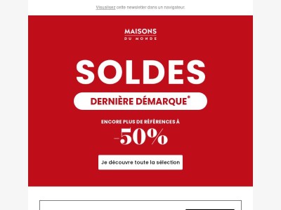 Les soldes continuent : encore plus de références à -50%