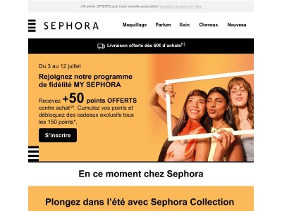 Rejoignez notre programme de fidélité MY SEPHORA