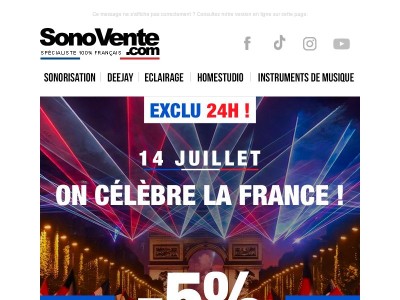 Exclu 24h : 5 % de remise sur TOUT* le site 🔥