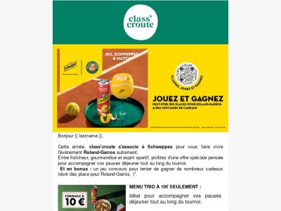 🎾 Vivez Roland-Garros avec class'croute !