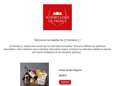 Découvrez les nouveautés 🍷 de la Sommellerie de France pour {{ firstname }} !
