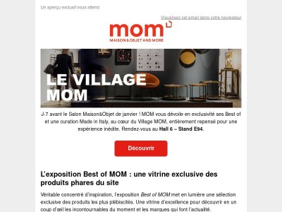 Accédez en avant-première à l'exposition du Village MOM