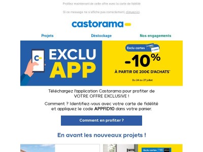 Exclu App I Vite, -10% dès 200€ d'achats