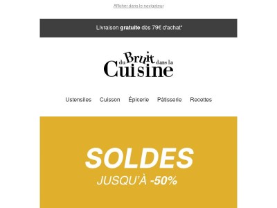 📣 Les Soldes continuent | Jusqu'à -50%