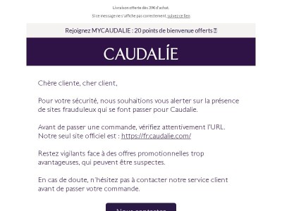 Information importante pour votre sécurité