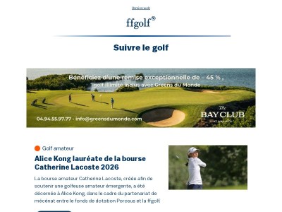 Votre rendez-vous ffgolf (25/02/26)
