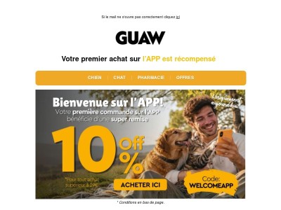 -10 % SUR VOTRE PREMIÈRE COMMANDE 📲 Découvrez l’APP en faisant des économies !
