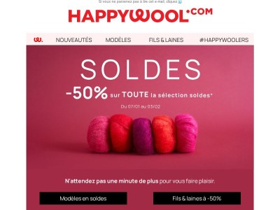 -50% sur TOUTE la sélection SOLDES 🎉