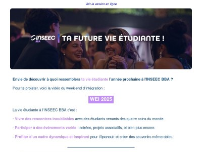 Ta future vie étudiante à l'INSEEC !
