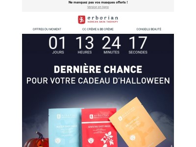Dernière chance pour votre cadeau d'Halloween 🎃