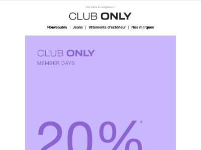 -20 % sur une sélection de marques 💜