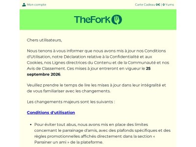 Mise à jour de nos CGU et politiques